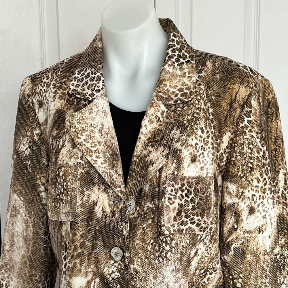 Joseph Ribhoff Snake Print Jacket Size 14 - Picture 13 of 15